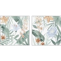 Framed 'Tropical Welcome 2 Piece Art Print Set' border=