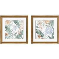 Framed 'Tropical Welcome 2 Piece Framed Art Print Set' border=