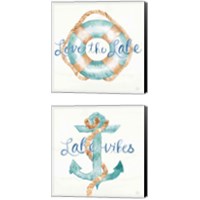 Framed Lake Love 2 Piece Canvas Print Set