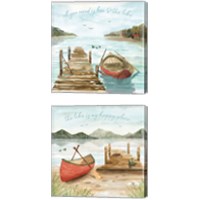 Framed 'Lake Love 2 Piece Canvas Print Set' border=