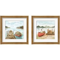 Framed 'Lake Love 2 Piece Framed Art Print Set' border=