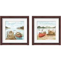 Framed 'Lake Love 2 Piece Framed Art Print Set' border=