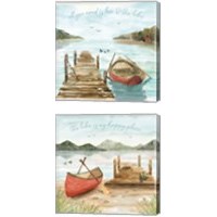 Framed 'Lake Love 2 Piece Canvas Print Set' border=