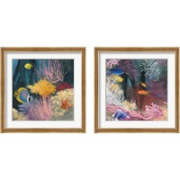 Framed 'Coastal Reef 2 Piece Framed Art Print Set' border=