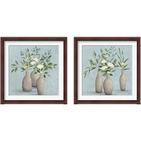 Framed Natural Bouquet Blue 2 Piece Framed Art Print Set