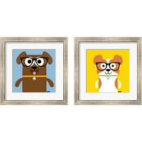 Framed 'Bow Wow Dogs 2 Piece Framed Art Print Set' border=