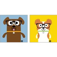 Framed 'Bow Wow Dogs 2 Piece Art Print Set' border=