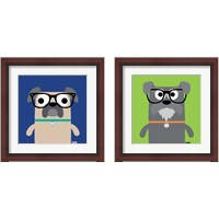 Framed 'Bow Wow Dogs 2 Piece Framed Art Print Set' border=