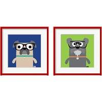 Framed 'Bow Wow Dogs 2 Piece Framed Art Print Set' border=