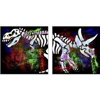 Framed 'Dino Bones 2 Piece Art Print Set' border=