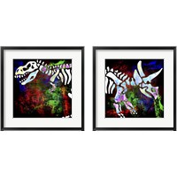 Framed 'Dino Bones 2 Piece Framed Art Print Set' border=