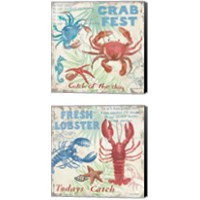 Framed Crab Fest 2 Piece Canvas Print Set