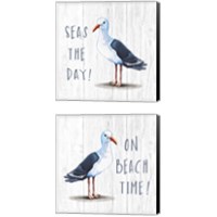 Framed On Beach Time 2 Piece Canvas Print Set