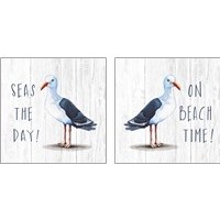 Framed On Beach Time 2 Piece Art Print Set