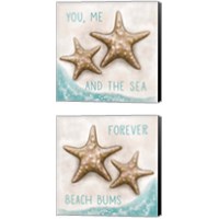 Framed 'Forever Beach Bums 2 Piece Canvas Print Set' border=