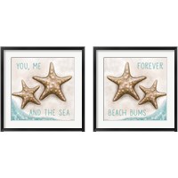 Framed 'Forever Beach Bums 2 Piece Framed Art Print Set' border=