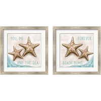 Framed 'Forever Beach Bums 2 Piece Framed Art Print Set' border=