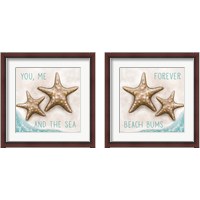 Framed 'Forever Beach Bums 2 Piece Framed Art Print Set' border=