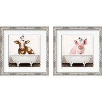 Framed 'Bathtub 2 Piece Framed Art Print Set' border=