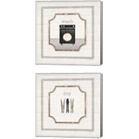 Framed 'Laundry 2 Piece Canvas Print Set' border=