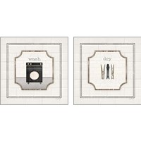 Framed Laundry 2 Piece Art Print Set