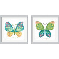 Framed 'Butterfly Inspiration 2 Piece Framed Art Print Set' border=