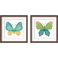Framed 'Butterfly Inspiration 2 Piece Framed Art Print Set' border=