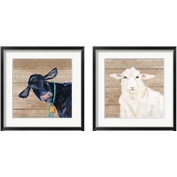 Framed Farm Animal 2 Piece Framed Art Print Set
