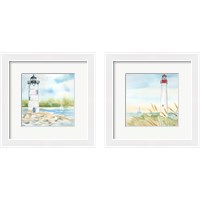 Framed East Coast Lighthouse 2 Piece Framed Art Print Set