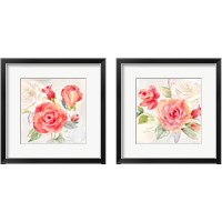 Framed Garden Roses 2 Piece Framed Art Print Set