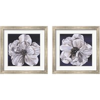 Framed 'Blue & White Floral 2 Piece Framed Art Print Set' border=