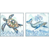 Framed Boho Shells 2 Piece Art Print Set