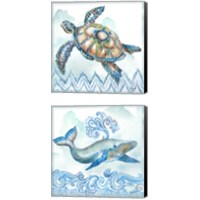 Framed 'Boho Shells 2 Piece Canvas Print Set' border=