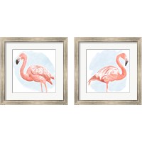Framed Tropical Flamingo 2 Piece Framed Art Print Set