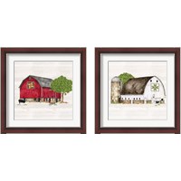 Framed Spring & Summer Barn Quilt 2 Piece Framed Art Print Set