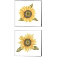 Framed Single Sunflower 2 Piece Canvas Print Set
