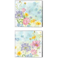 Framed Wildflower Mix 2 Piece Canvas Print Set