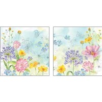 Framed 'Wildflower Mix 2 Piece Art Print Set' border=