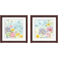 Framed 'Wildflower Mix 2 Piece Framed Art Print Set' border=