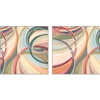 Framed 'Overlapping Rings 2 Piece Art Print Set' border=