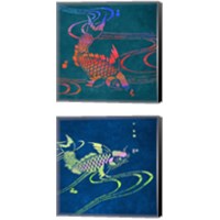 Framed 'Koi  2 Piece Canvas Print Set' border=