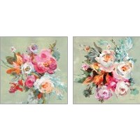 Framed 'Windblown Blooms 2 Piece Art Print Set' border=