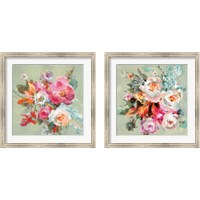 Framed 'Windblown Blooms 2 Piece Framed Art Print Set' border=