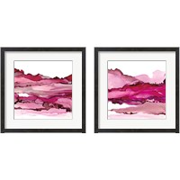 Framed 'Pinkscape  2 Piece Framed Art Print Set' border=