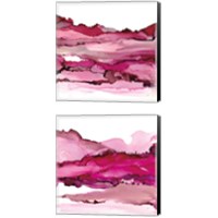 Framed 'Pinkscape  2 Piece Canvas Print Set' border=