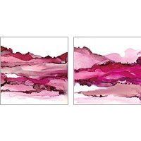 Framed 'Pinkscape  2 Piece Art Print Set' border=