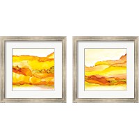 Framed 'Yellowscape  2 Piece Framed Art Print Set' border=