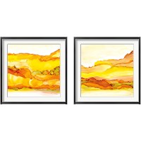 Framed 'Yellowscape  2 Piece Framed Art Print Set' border=