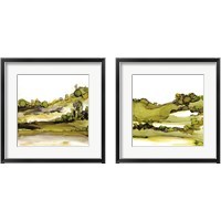 Framed 'Greenscape  2 Piece Framed Art Print Set' border=