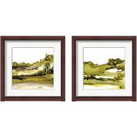 Framed 'Greenscape  2 Piece Framed Art Print Set' border=